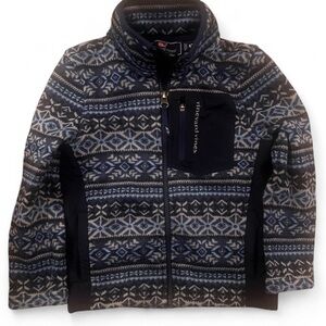 Vineyard Vines Kids Deep Bay Fair Isle Fleece Zip Jacket